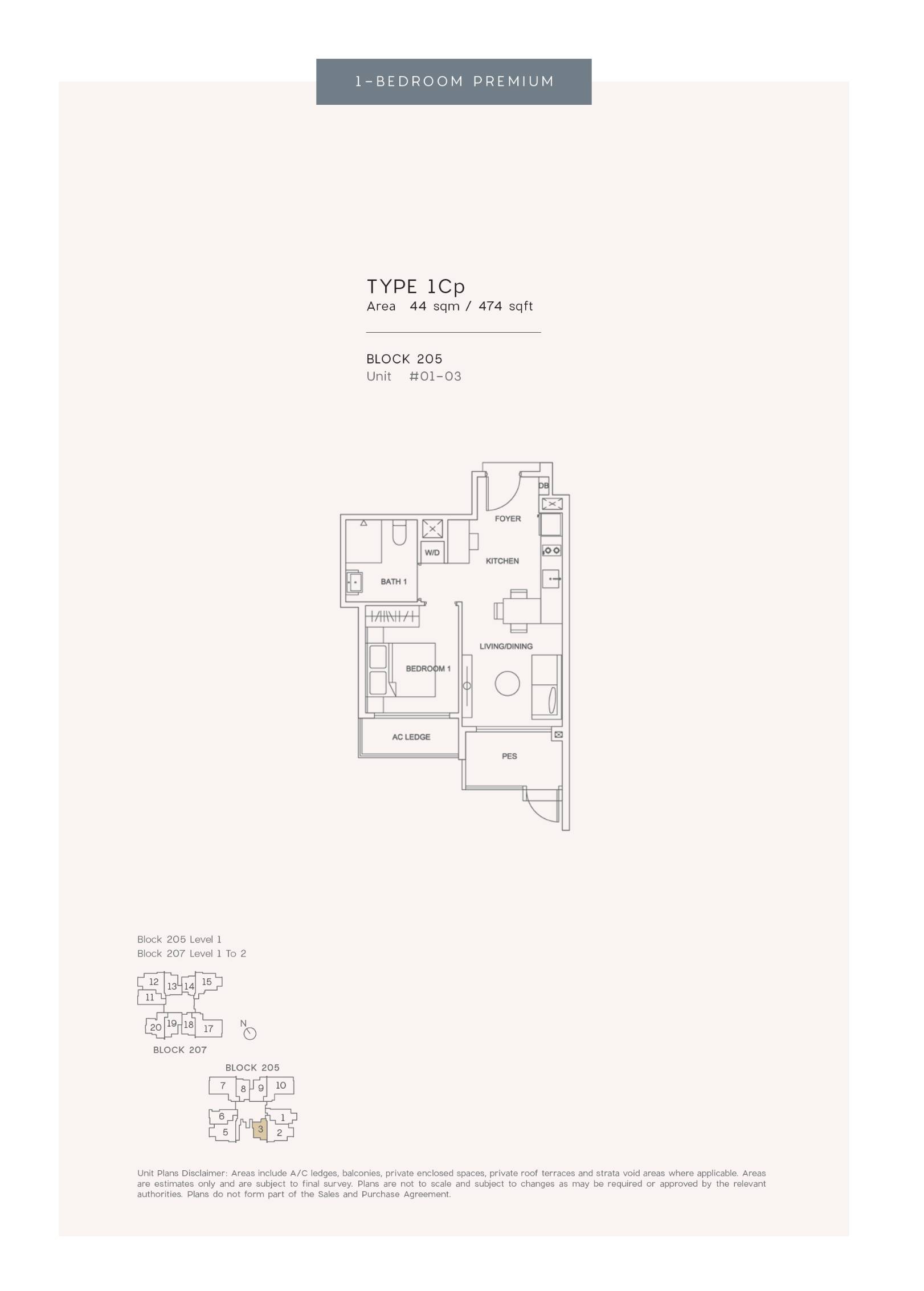 Urban Treasures 1 Bedroom Floor Plan 5